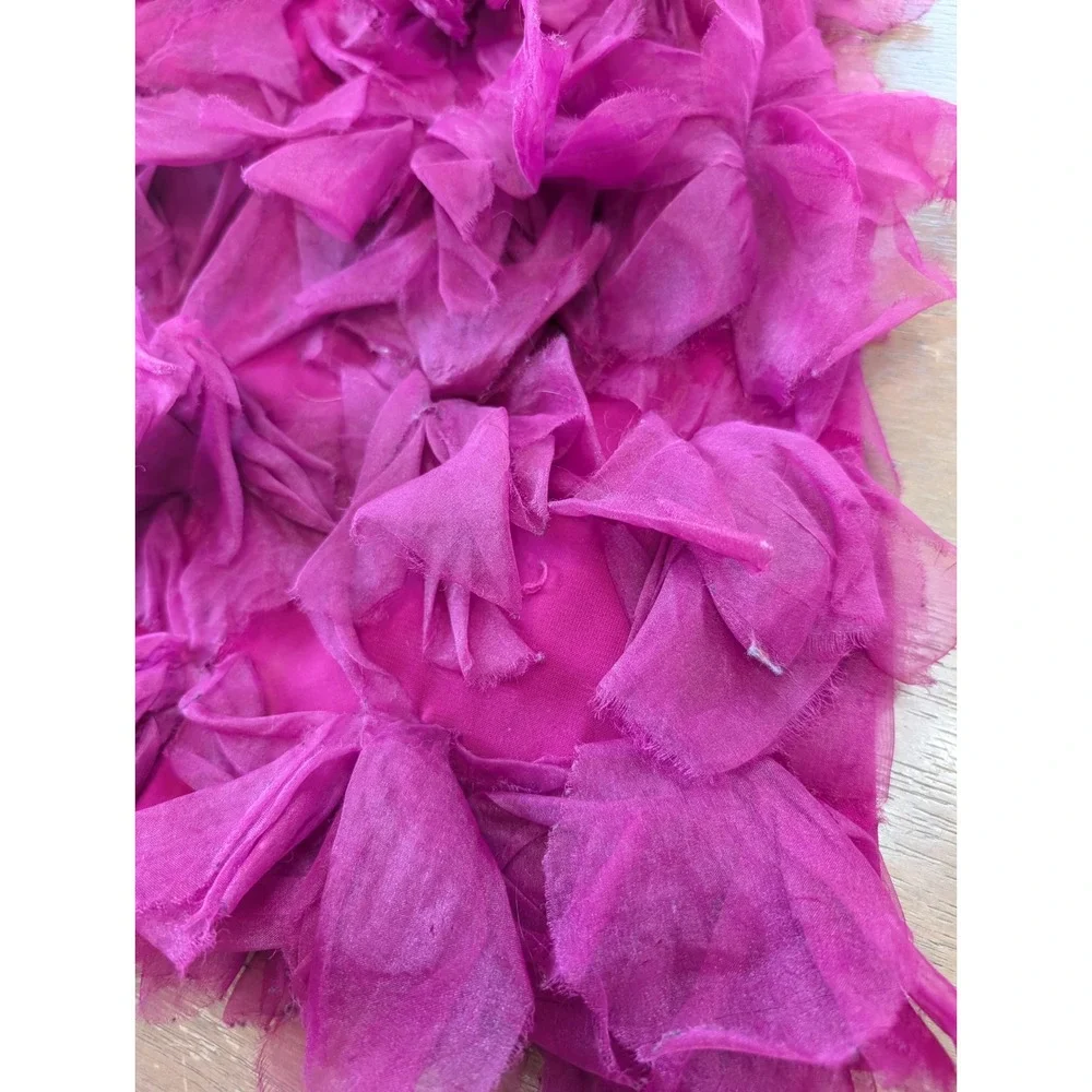 Marchesa for Target Neiman Marcus Kids Magenta Silk Tulle Petal Dress Small Pink